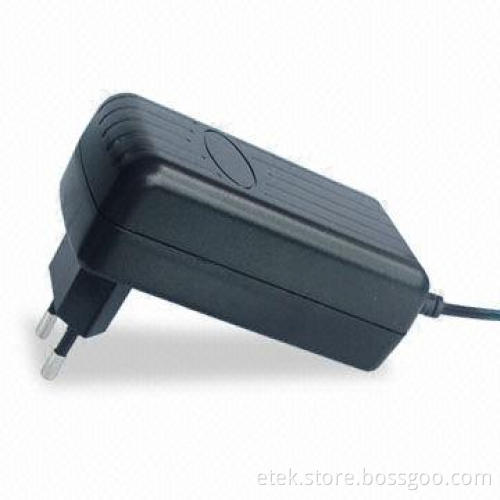 25W Switching Power Adapter with 47 to 63Hz Input Frequency Range, 1.3A Input Current